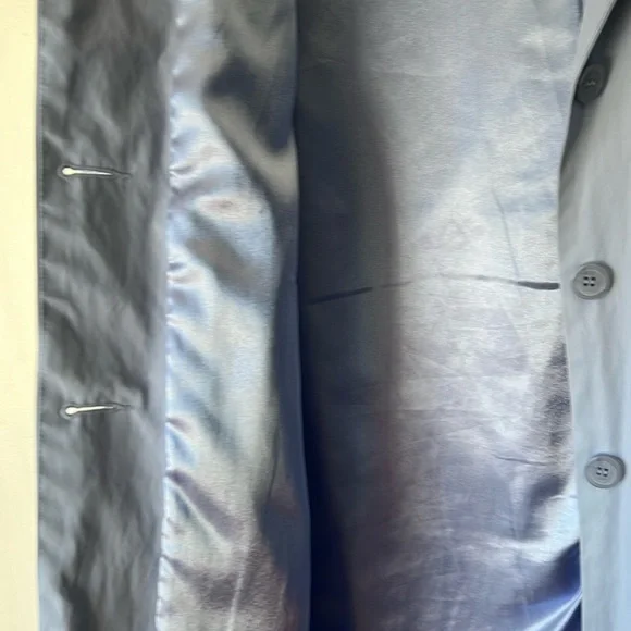 Weatherproof Garment Company Women's Trench Coat Jacket Periwinkle Blue L - Picture 3 of 17